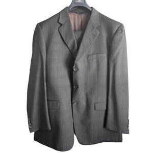 Burberry‎ Men's Gray Striped 2 pc Wool Suit 46R 38X28